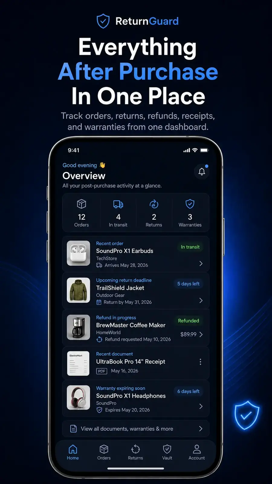 ReturnGuard everything after purchase screenshot